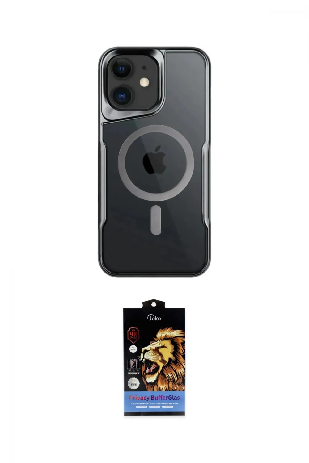 ieg™ iPhone 11 Kılıf Yadigar Klasik Özel Seri - Siyah Buffer Hayalet Cam Ekran Koruyucu