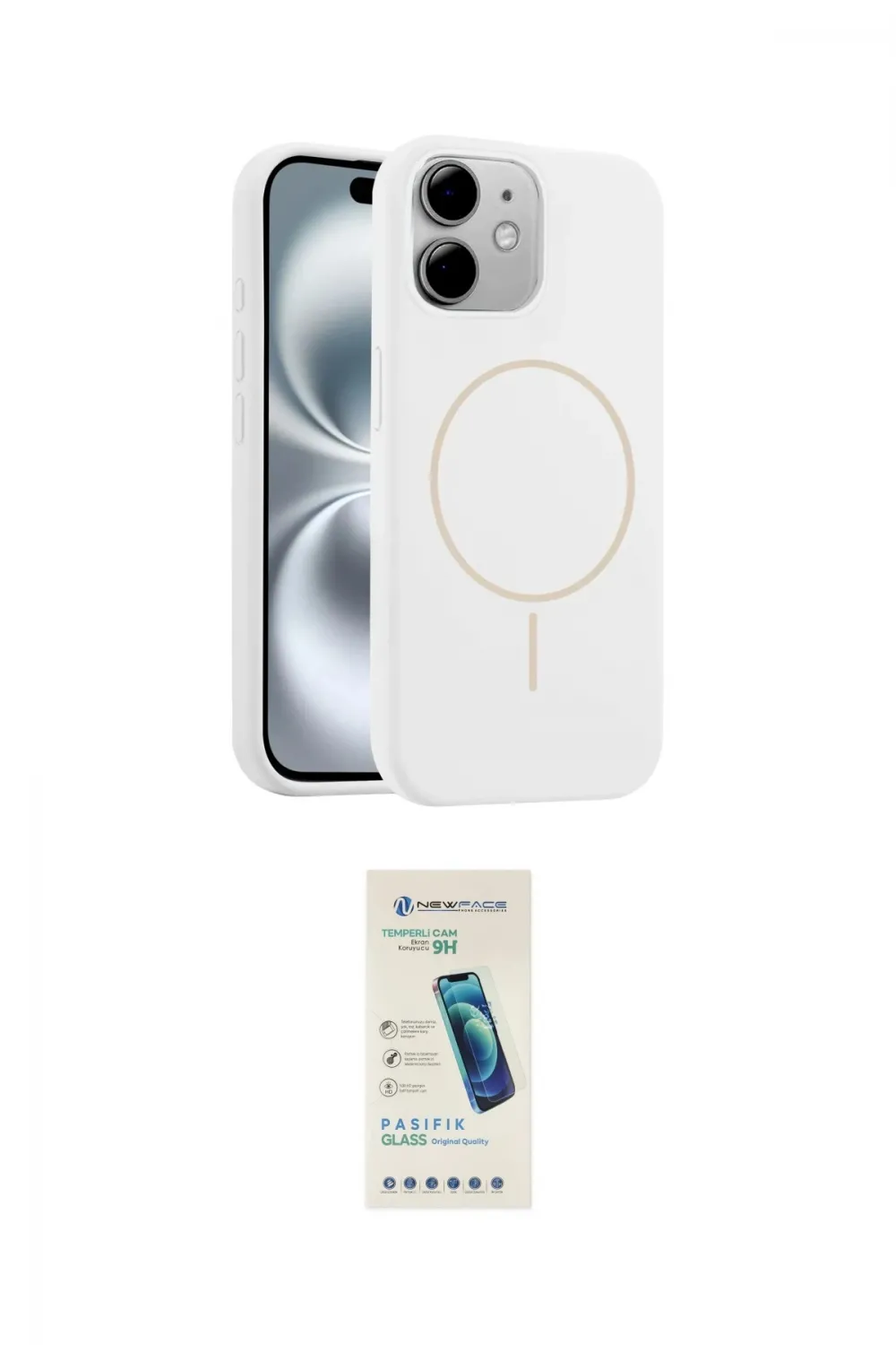 ieg™ iPhone 11 Kılıf Yankı Form Serisi - Şeffaf Pasifik Cam Ekran Koruyucu