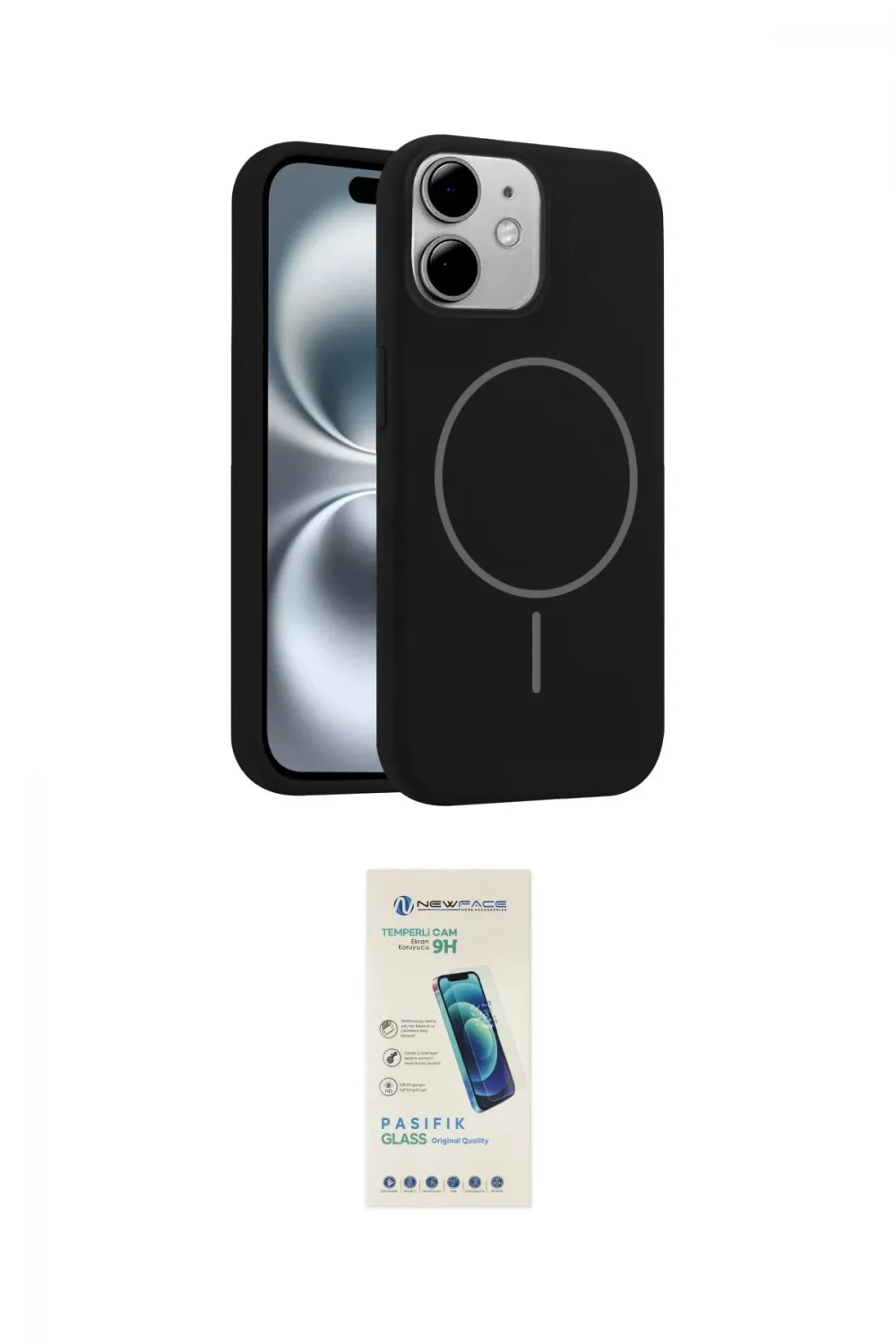 ieg™ iPhone 11 Kılıf Yankı Form Serisi - Şeffaf Pasifik Cam Ekran Koruyucu