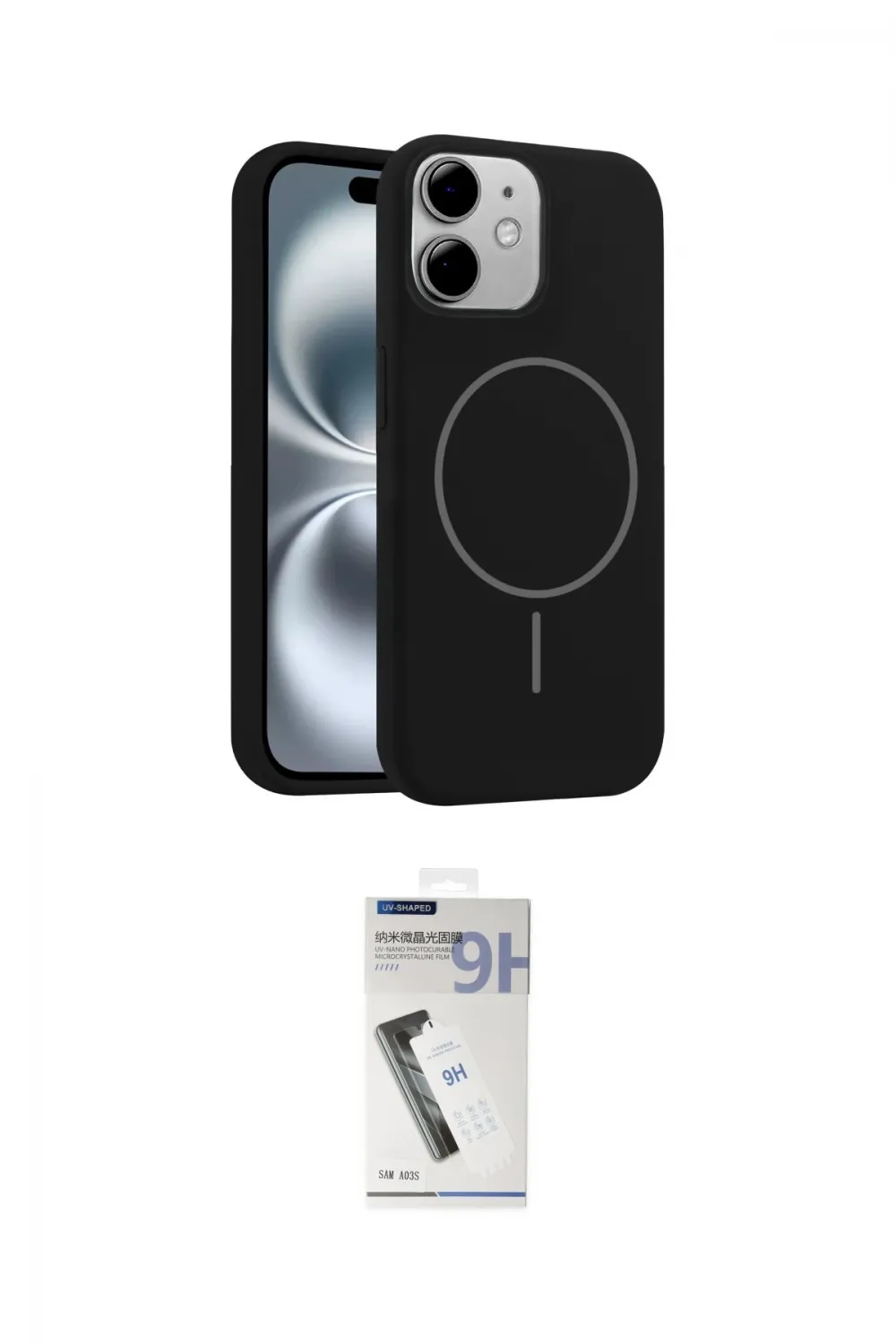 ieg™ iPhone 11 Kılıf Yankı Form Serisi - Şeffaf Uv Polymer Nano Ekran Koruyucu
