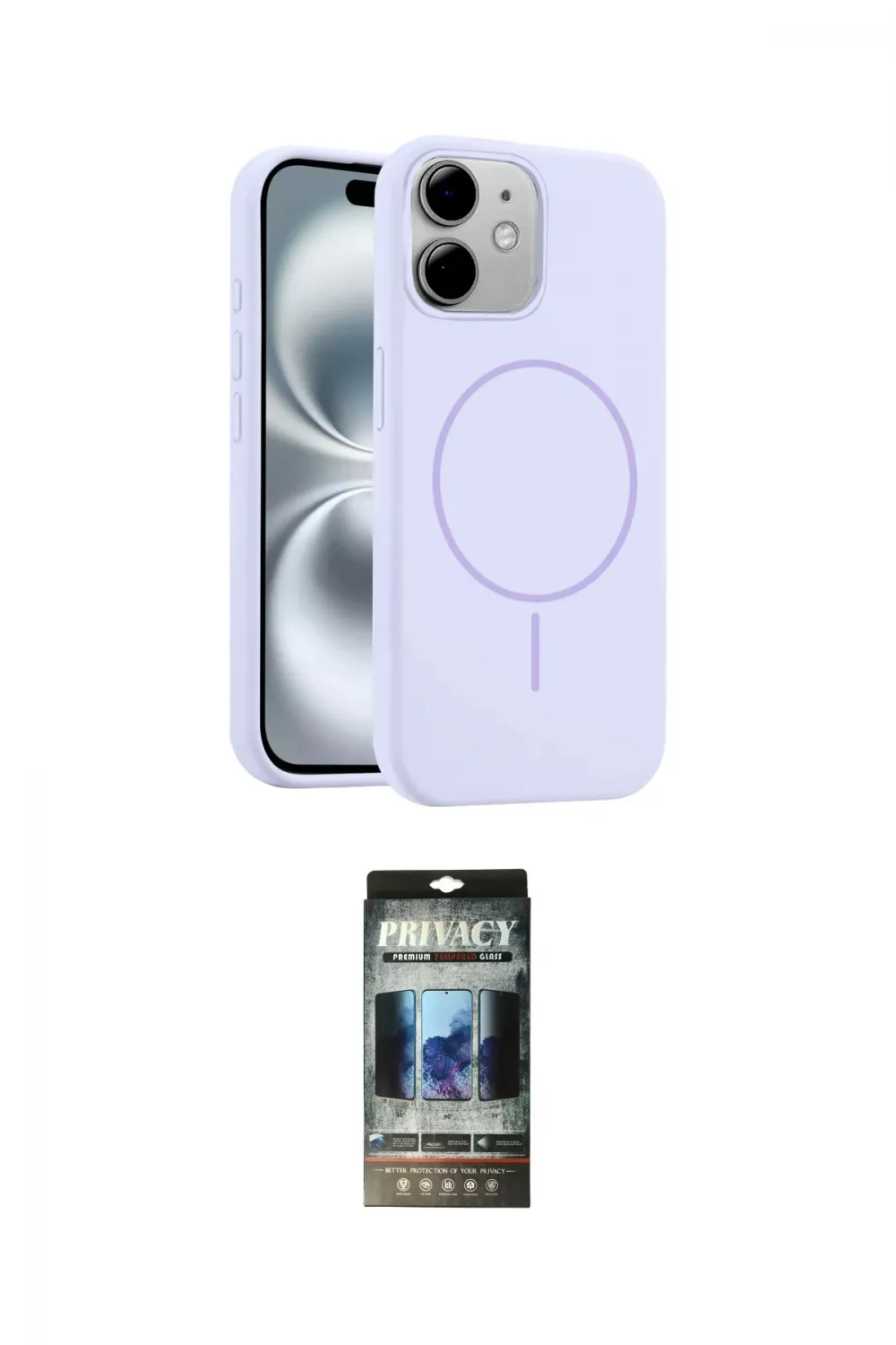 ieg™ iPhone 11 Kılıf Yankı Form Serisi - Siyah 34D Hayalet Izgaralı Cam