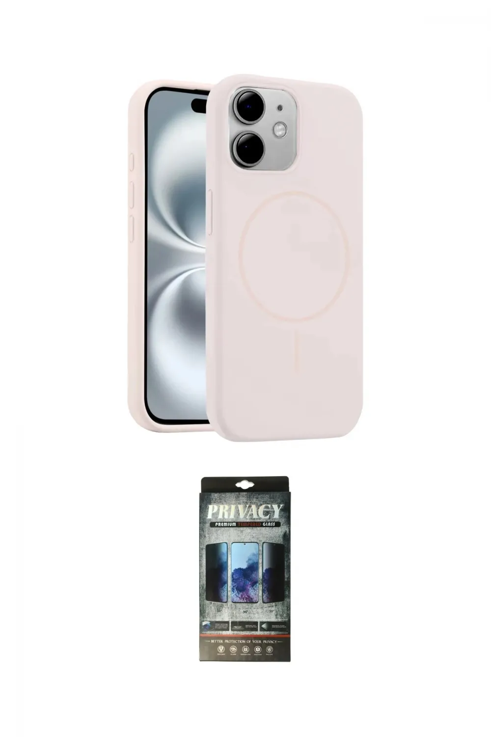 ieg™ iPhone 11 Kılıf Yankı Form Serisi - Siyah 34D Hayalet Izgaralı Cam