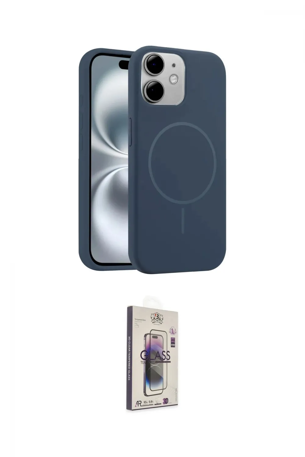 ieg™ iPhone 11 Kılıf Yankı Form Serisi - Siyah Bilvis 3D Cam Ekran Koruyucu