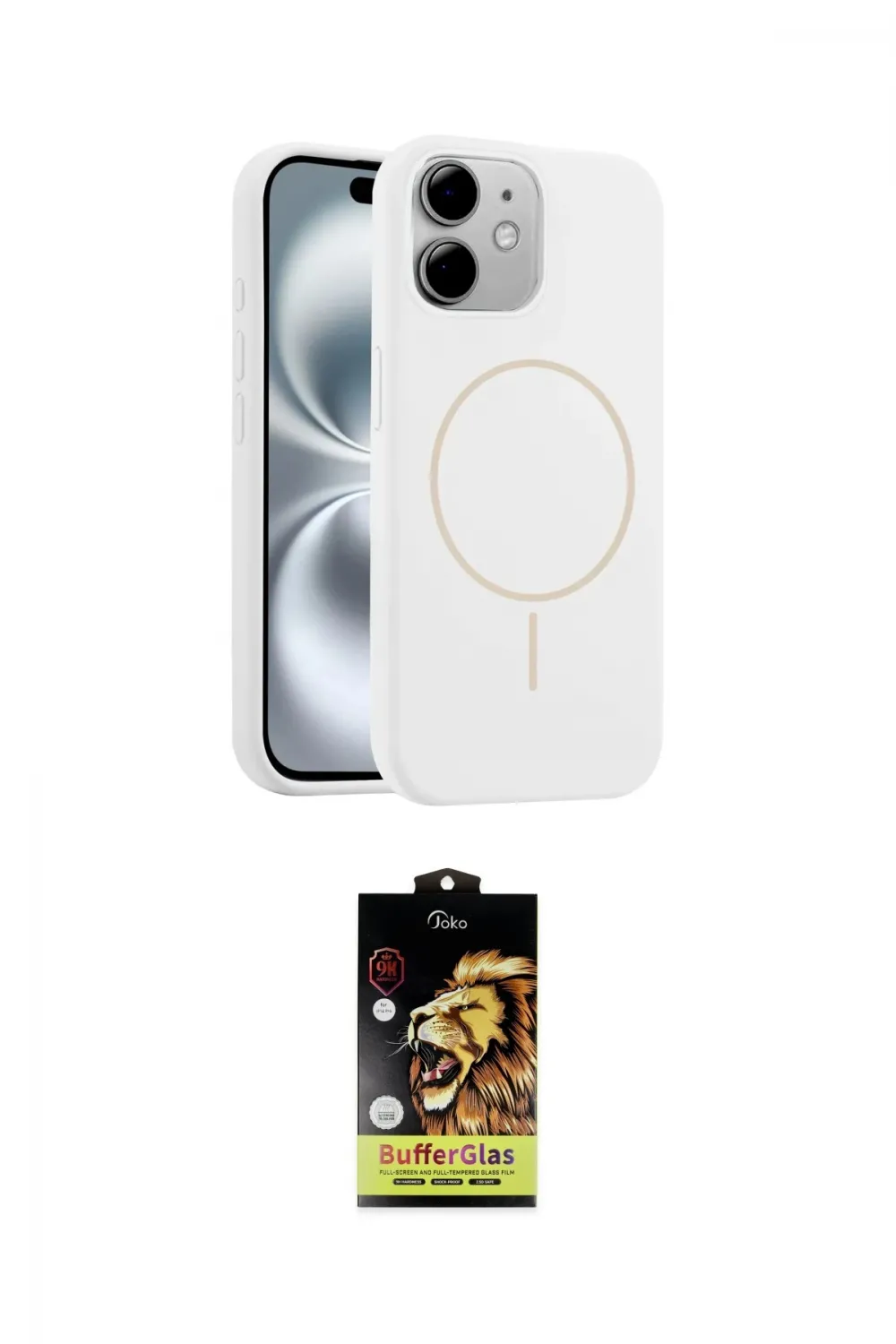 ieg™ iPhone 11 Kılıf Yankı Form Serisi - Siyah Buffer Cam Ekran Koruyucu