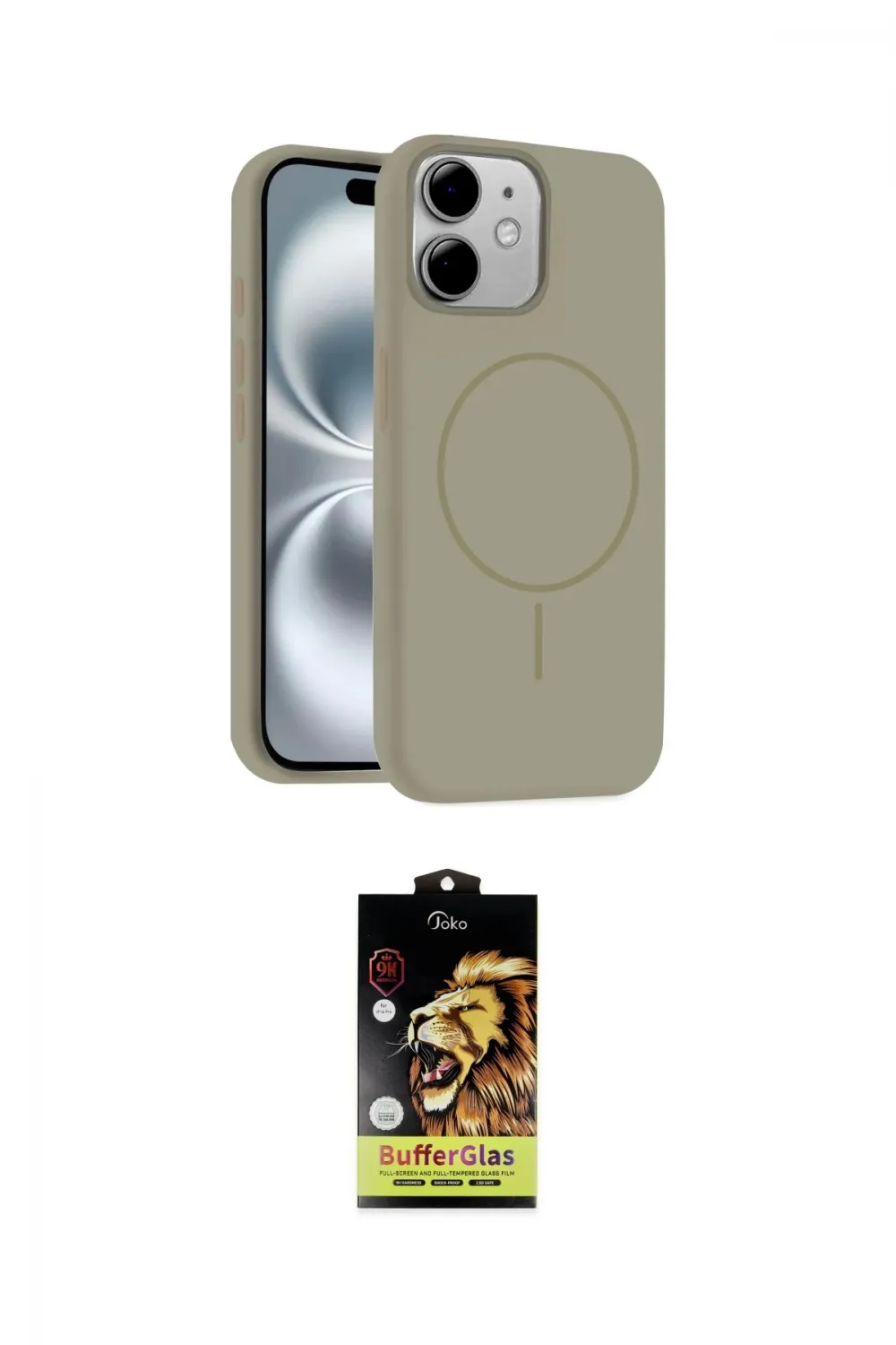 ieg™ iPhone 11 Kılıf Yankı Form Serisi - Siyah Buffer Cam Ekran Koruyucu