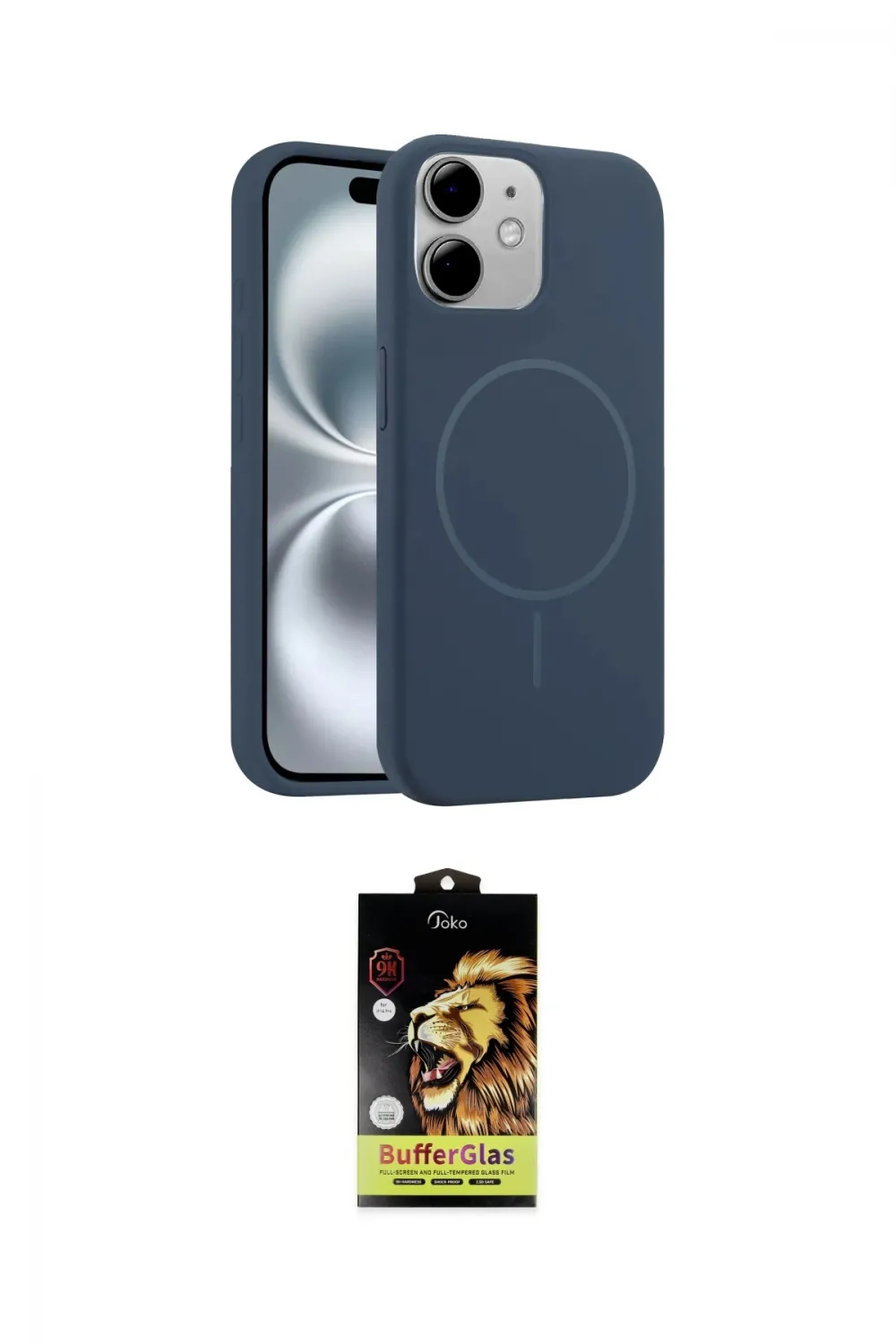 ieg™ iPhone 11 Kılıf Yankı Form Serisi - Siyah Buffer Cam Ekran Koruyucu