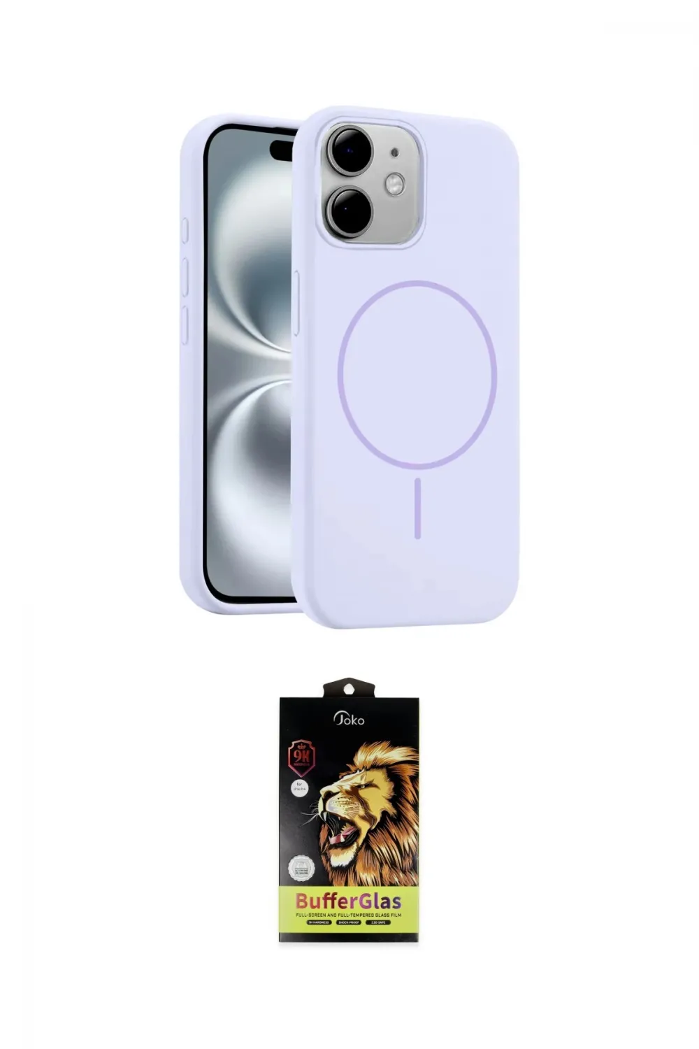 ieg™ iPhone 11 Kılıf Yankı Form Serisi - Siyah Buffer Cam Ekran Koruyucu