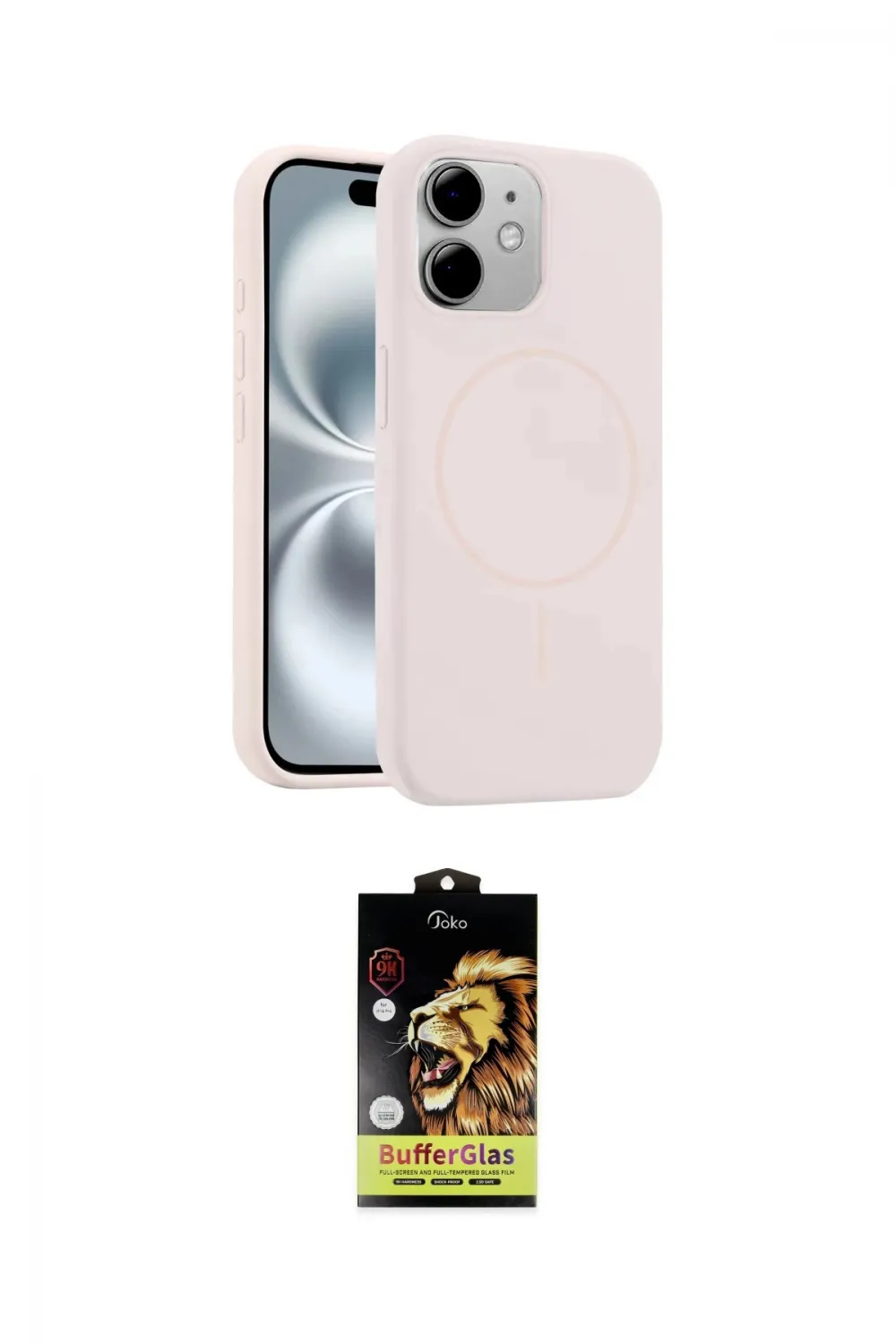 ieg™ iPhone 11 Kılıf Yankı Form Serisi - Siyah Buffer Cam Ekran Koruyucu