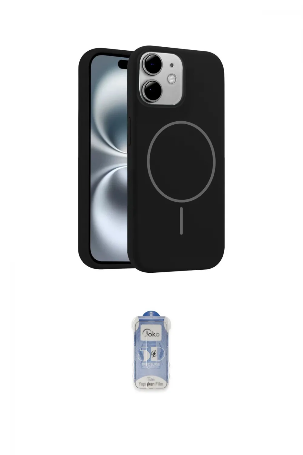 ieg™ iPhone 11 Kılıf Yankı Form Serisi - Siyah Joko Magic 5D Cam