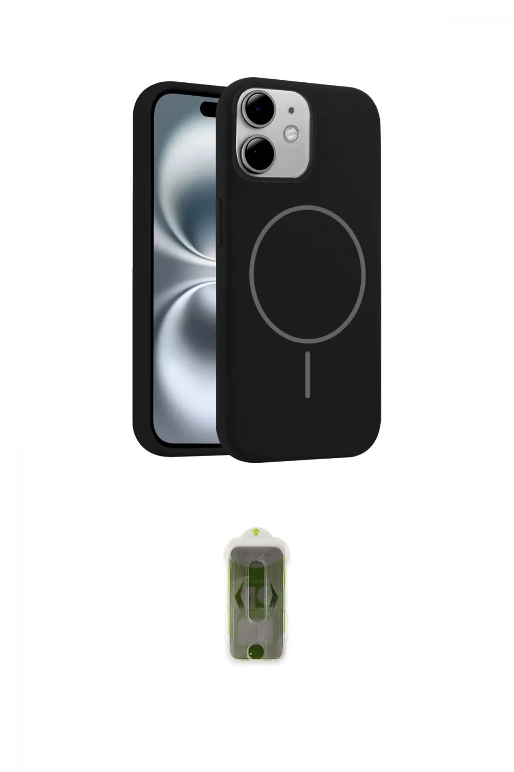 ieg™ iPhone 11 Kılıf Yankı Form Serisi - Siyah Joko Magic 5D Hayalet Cam