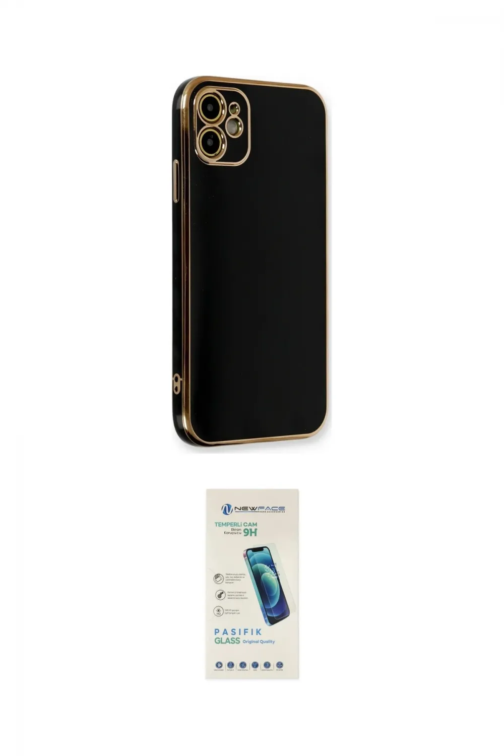 ieg™ iPhone 11 Kılıf Yankı Serisi - Şeffaf Pasifik Cam Ekran Koruyucu