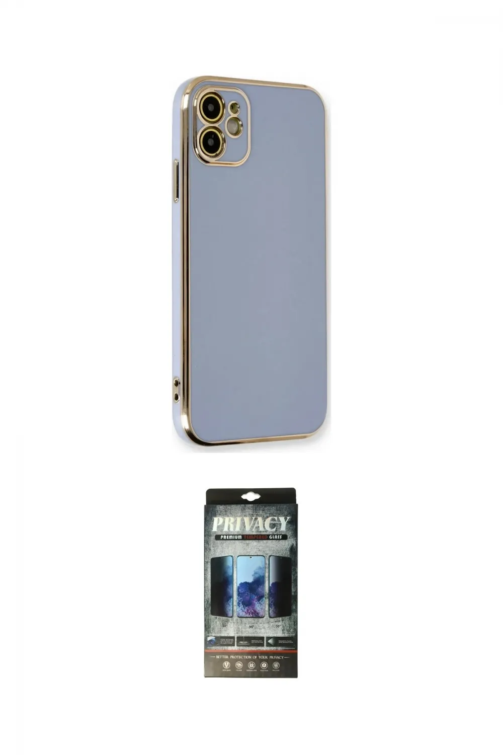 ieg™ iPhone 11 Kılıf Yankı Serisi - Siyah 34D Hayalet Izgaralı Cam
