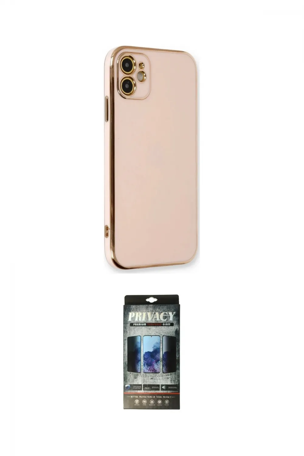 ieg™ iPhone 11 Kılıf Yankı Serisi - Siyah 34D Hayalet Izgaralı Cam