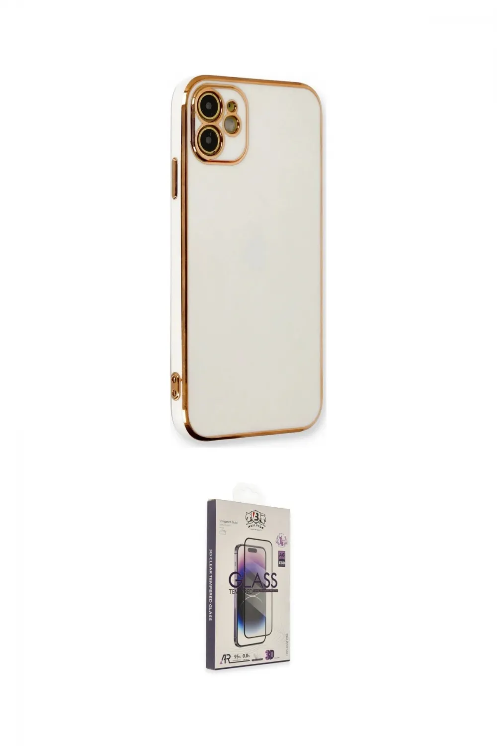 ieg™ iPhone 11 Kılıf Yankı Serisi - Siyah Bilvis 3D Cam Ekran Koruyucu