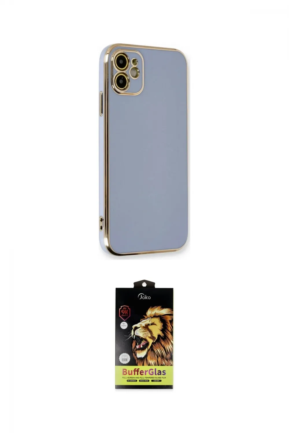 ieg™ iPhone 11 Kılıf Yankı Serisi - Siyah Buffer Cam Ekran Koruyucu