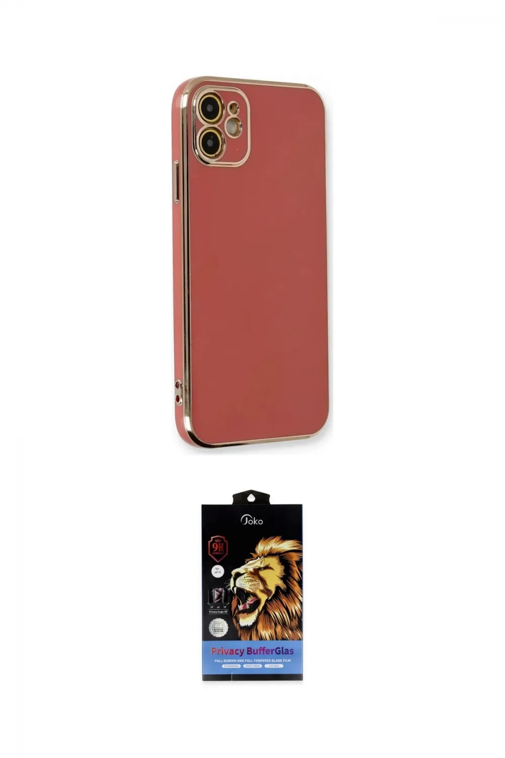 ieg™ iPhone 11 Kılıf Yankı Serisi - Siyah Buffer Hayalet Cam Ekran Koruyucu