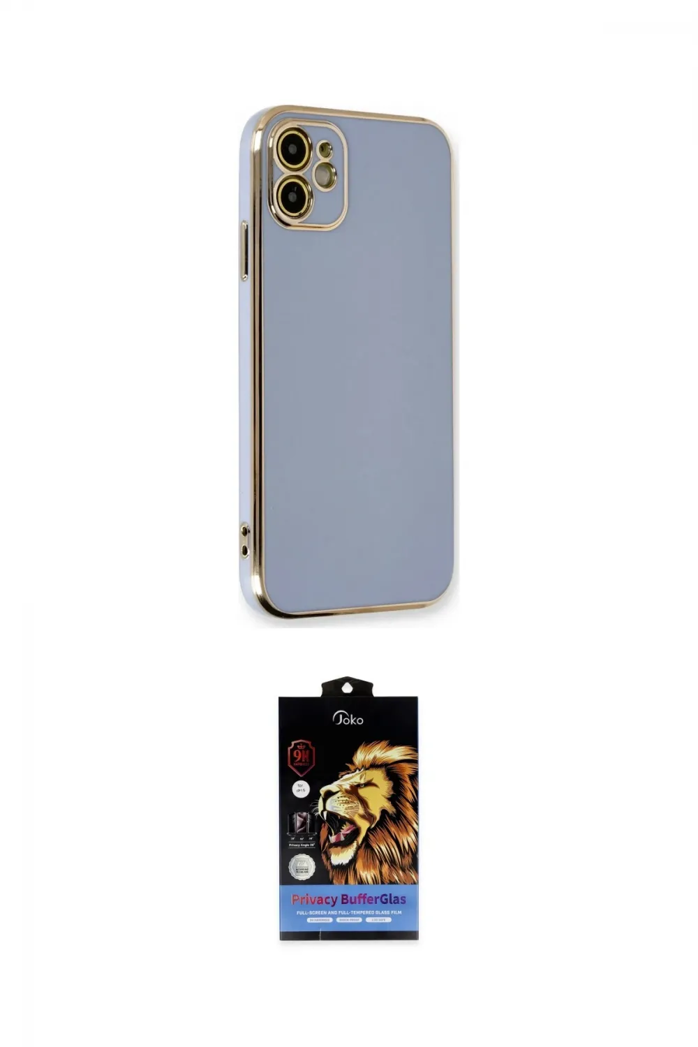 ieg™ iPhone 11 Kılıf Yankı Serisi - Siyah Buffer Hayalet Cam Ekran Koruyucu