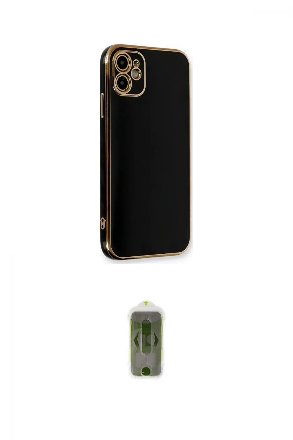 ieg™ iPhone 11 Kılıf Yankı Serisi - Siyah Joko Magic 5D Hayalet Cam