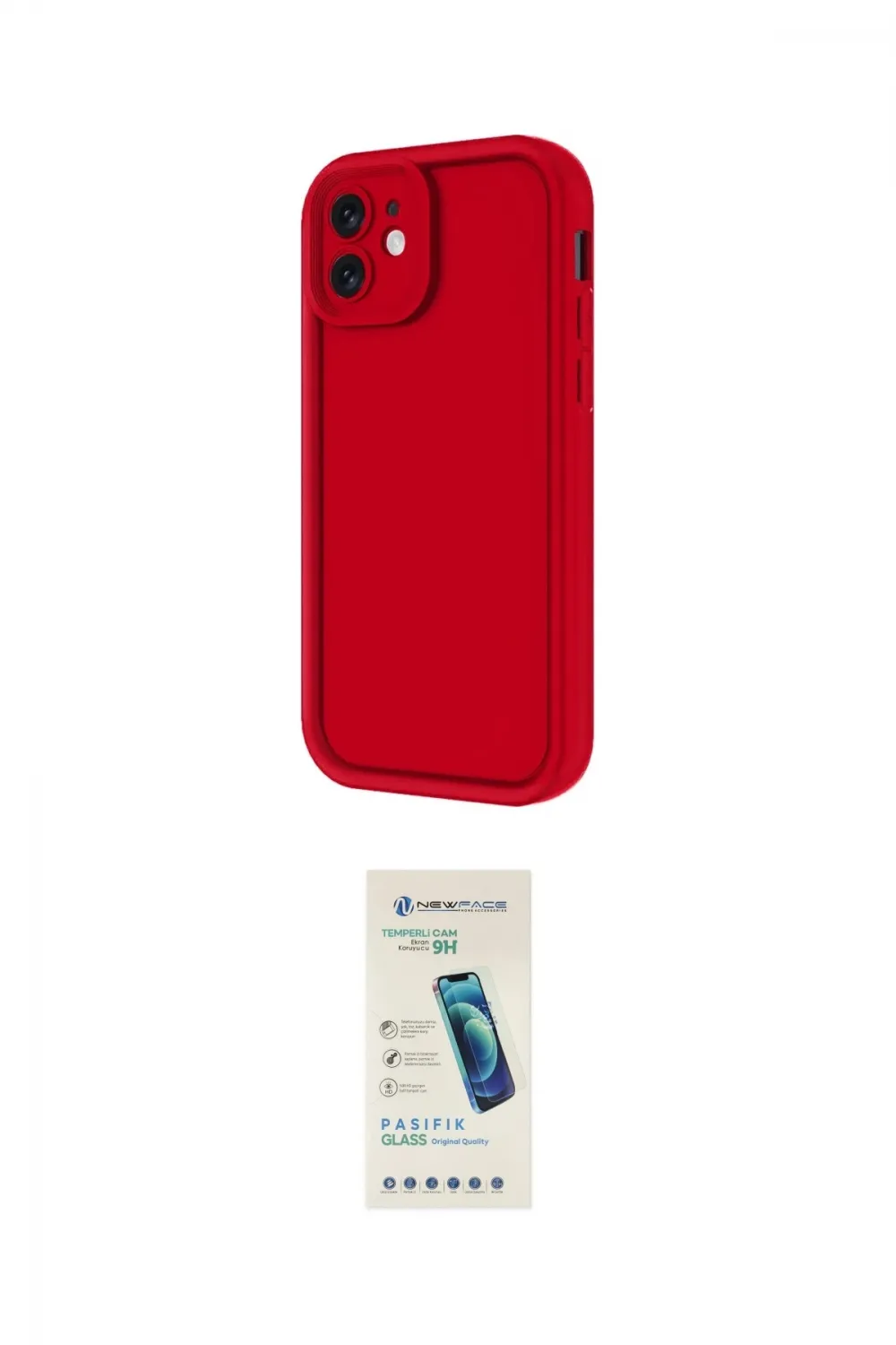 ieg™ iPhone 11 Kılıf Yankı Yansıma Özel Seri - Şeffaf Pasifik Cam Ekran Koruyucu