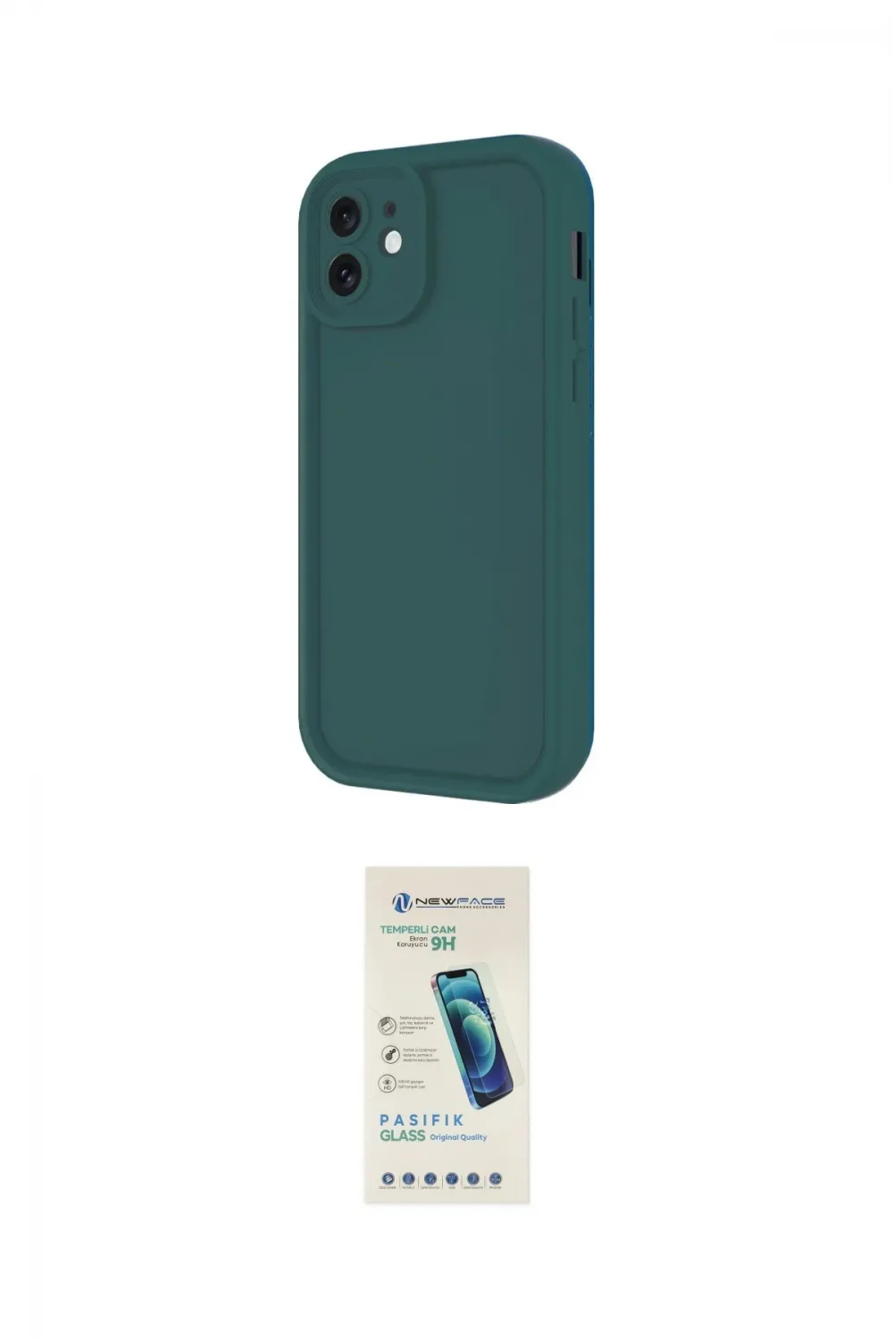 ieg™ iPhone 11 Kılıf Yankı Yansıma Özel Seri - Şeffaf Pasifik Cam Ekran Koruyucu