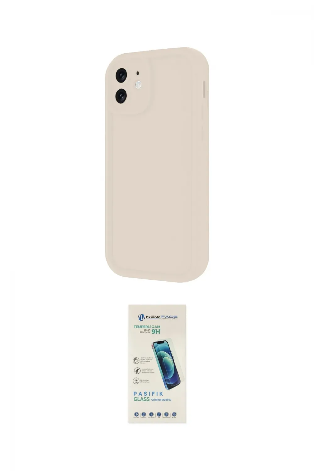 ieg™ iPhone 11 Kılıf Yankı Yansıma Özel Seri - Şeffaf Pasifik Cam Ekran Koruyucu