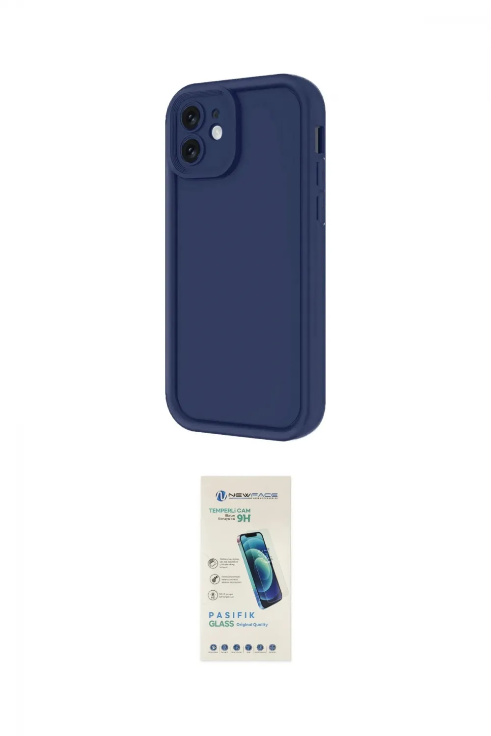 ieg™ iPhone 11 Kılıf Yankı Yansıma Özel Seri - Şeffaf Pasifik Cam Ekran Koruyucu