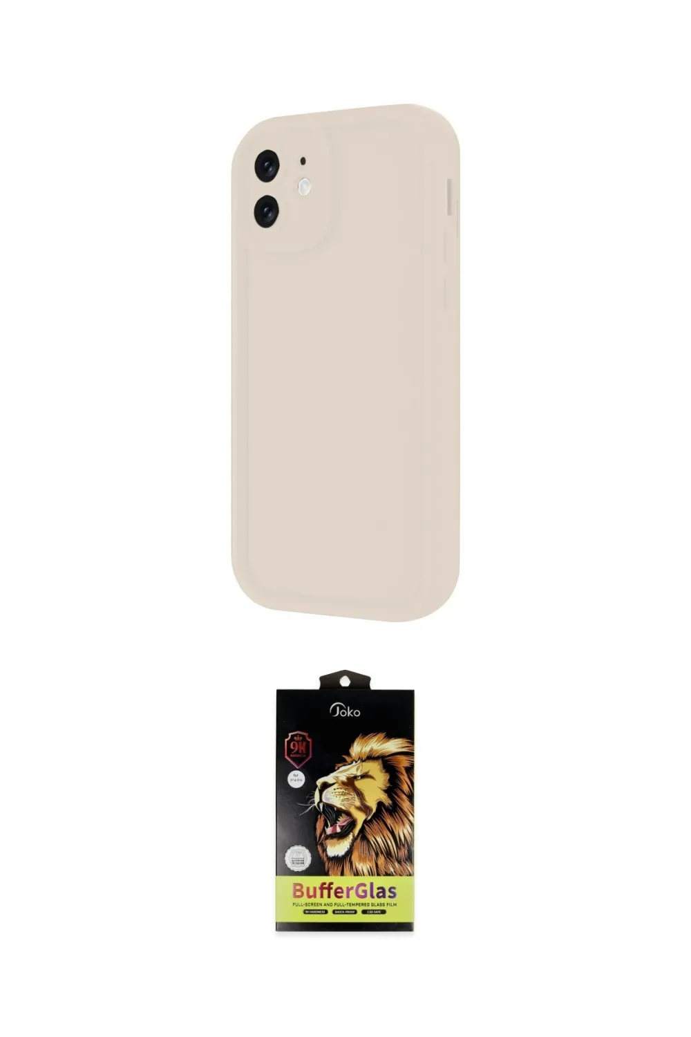 ieg™ iPhone 11 Kılıf Yankı Yansıma Özel Seri - Siyah Buffer Cam Ekran Koruyucu