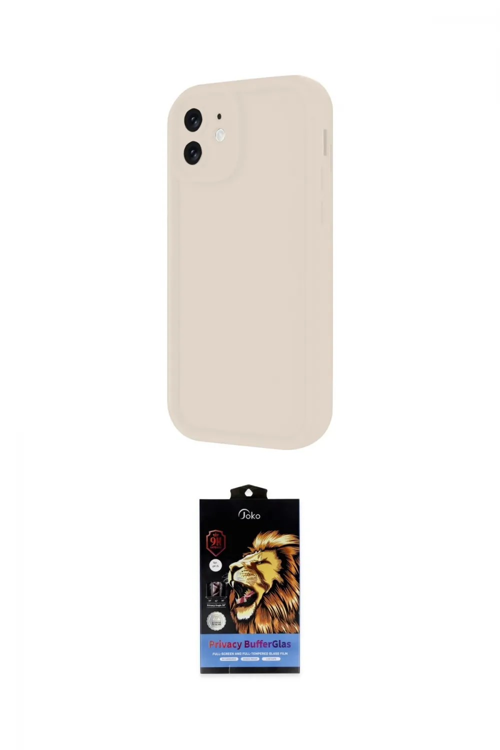 ieg™ iPhone 11 Kılıf Yankı Yansıma Özel Seri - Siyah Buffer Hayalet Cam Ekran Koruyucu