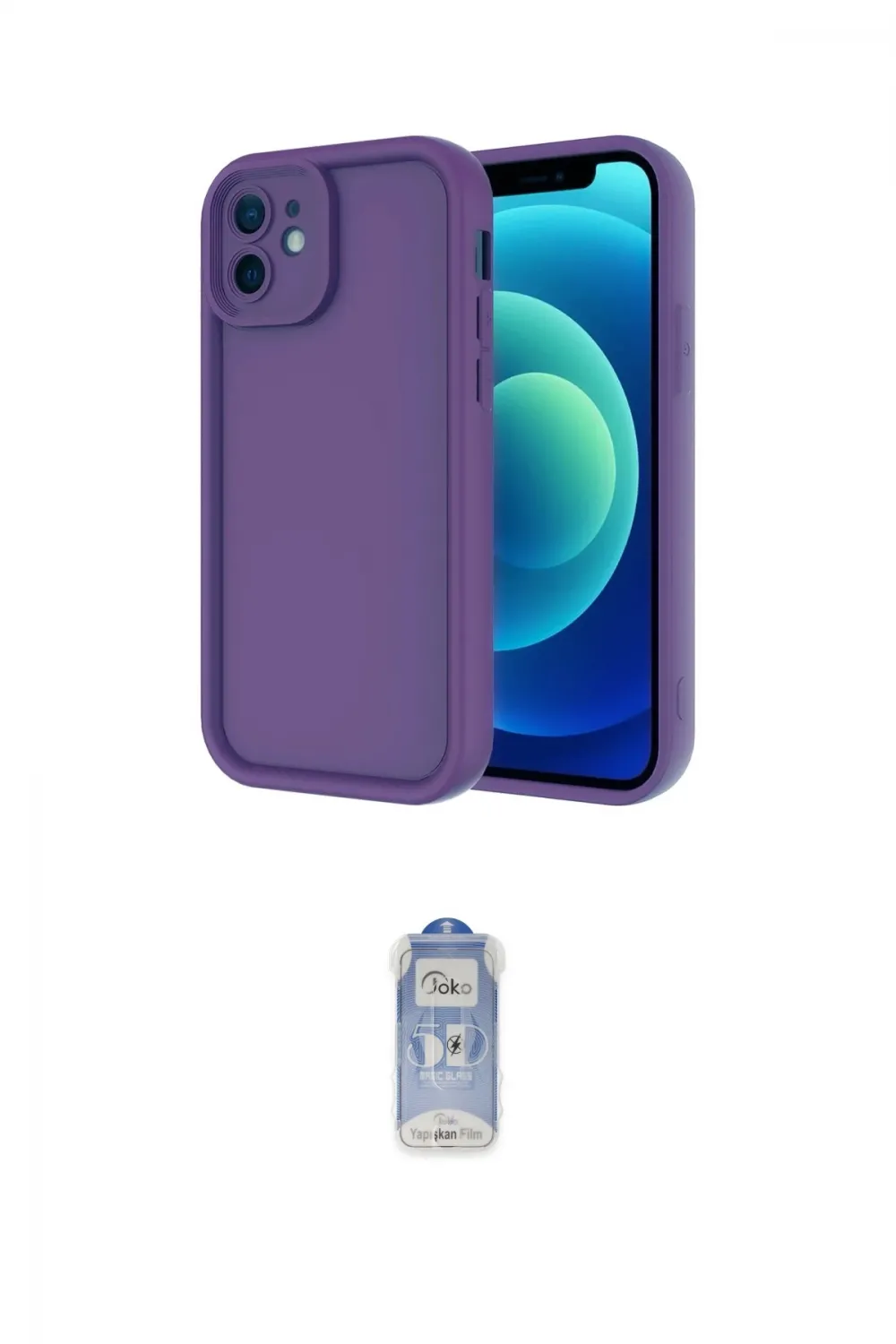 ieg™ iPhone 11 Kılıf Yankı Yansıma Özel Seri - Siyah Joko Magic 5D Cam