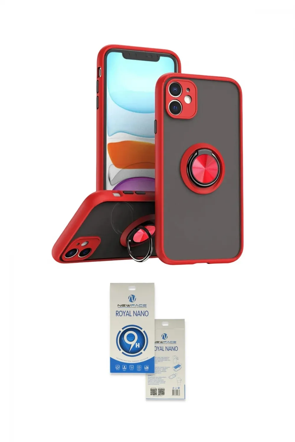ieg™ iPhone 11 Kılıf Yörünge Çizgi - Şeffaf Royal Nano Ekran Koruyucu