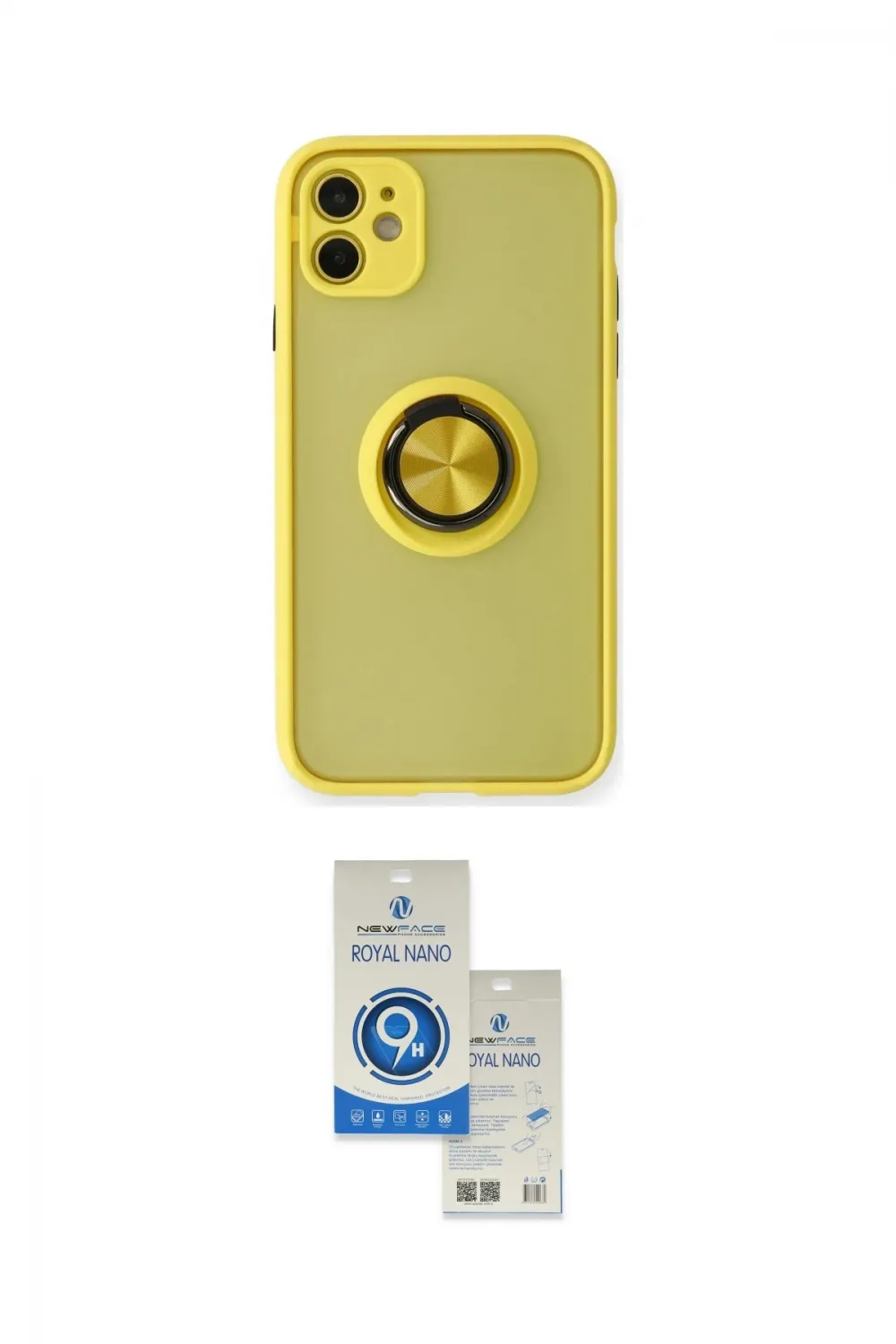 ieg™ iPhone 11 Kılıf Yörünge Çizgi - Şeffaf Royal Nano Ekran Koruyucu