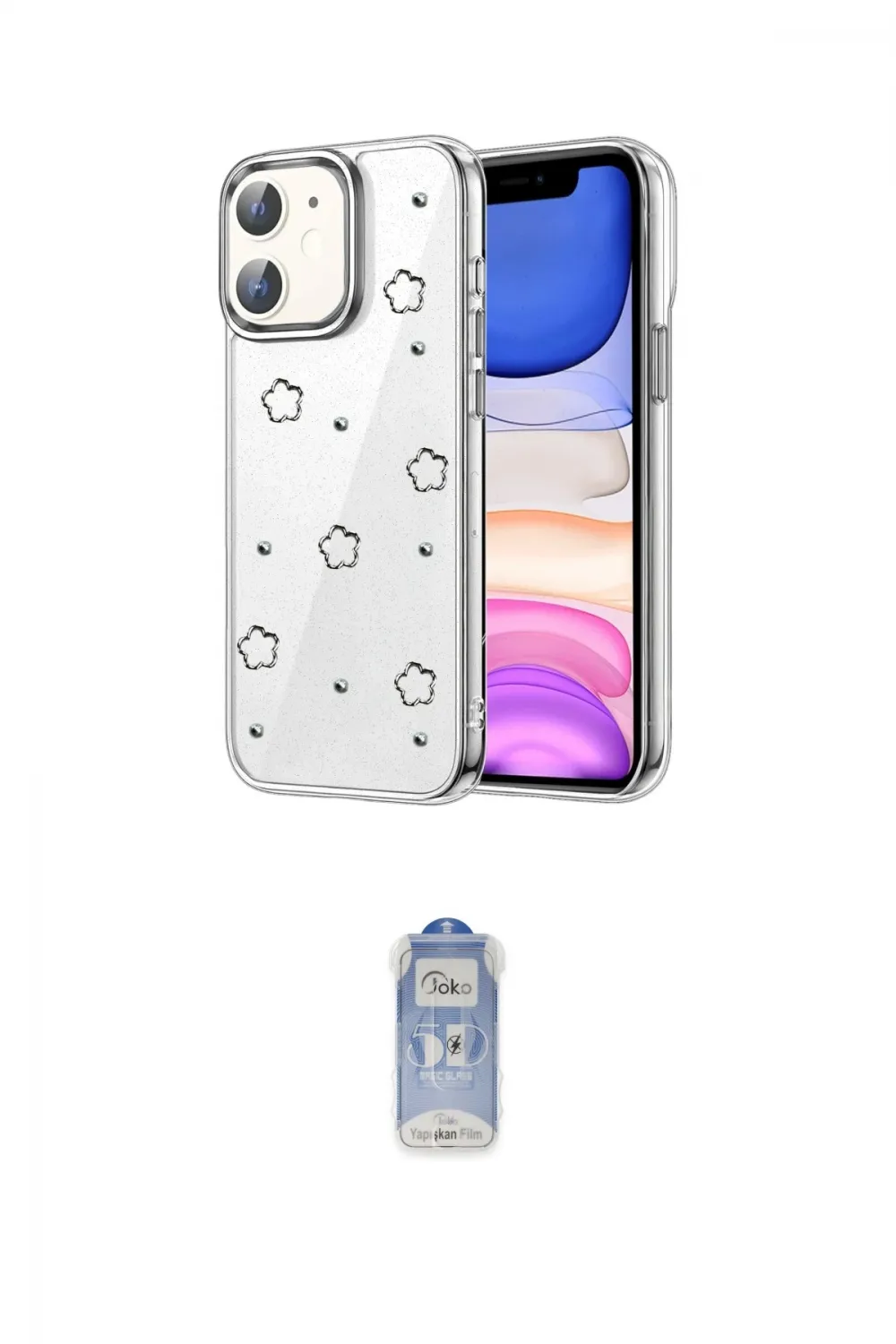 ieg™ iPhone 11 Kılıf Yörünge Form - Siyah Joko Magic 5D Cam