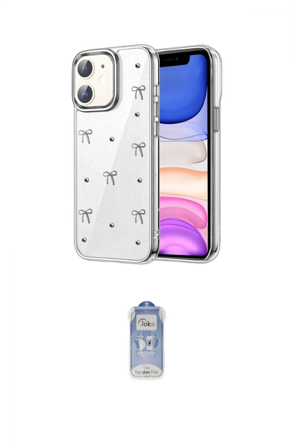 ieg™ iPhone 11 Kılıf Yörünge Form - Siyah Joko Magic 5D Cam