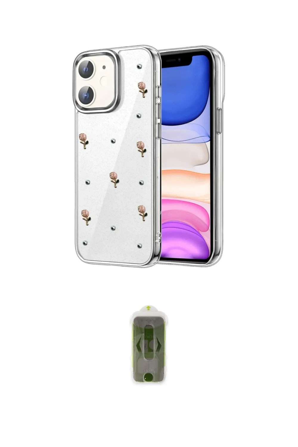 ieg™ iPhone 11 Kılıf Yörünge Form - Siyah Joko Magic 5D Hayalet Cam