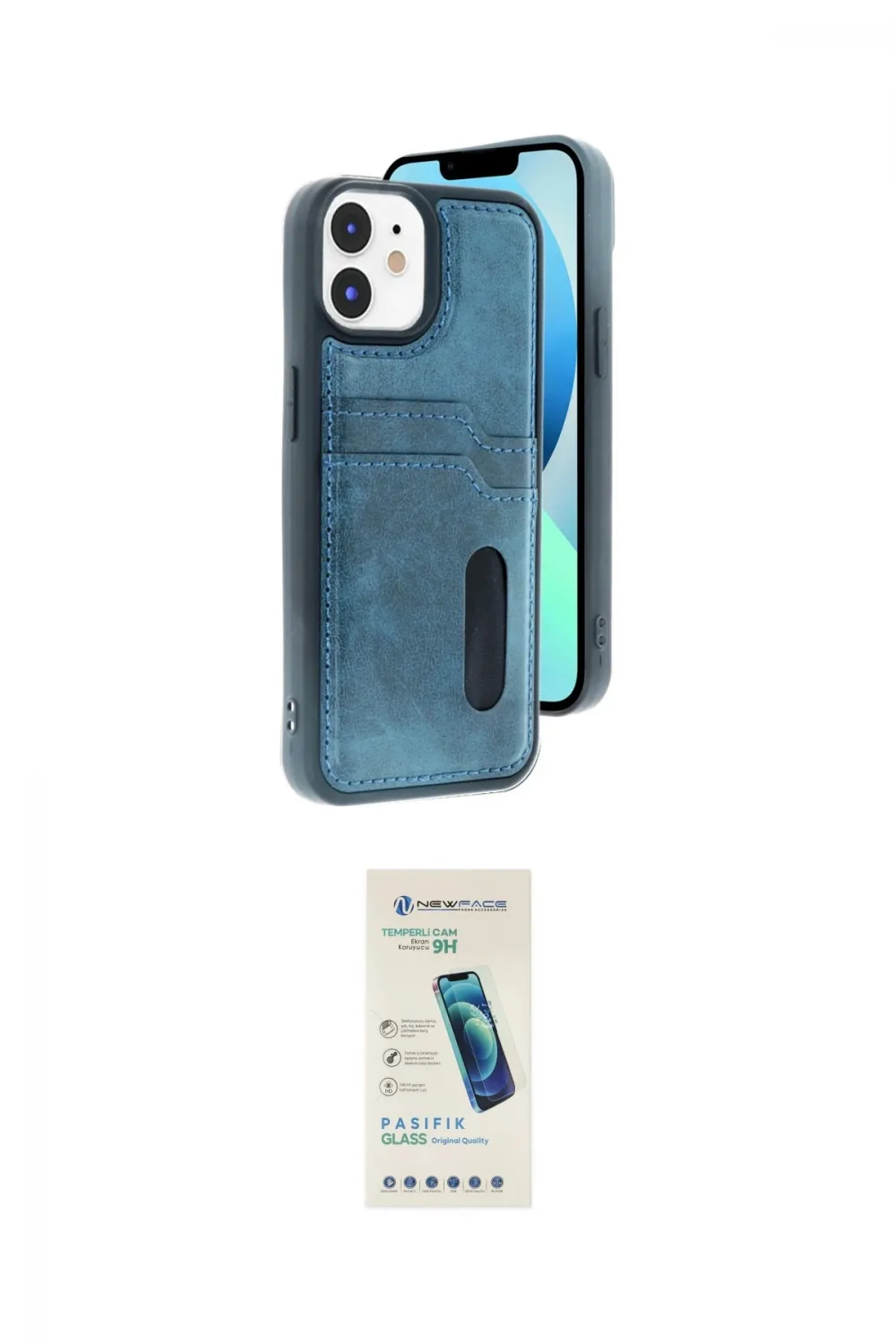 ieg™ iPhone 11 Kılıf Yörünge Işık Serisi - Şeffaf Pasifik Cam Ekran Koruyucu