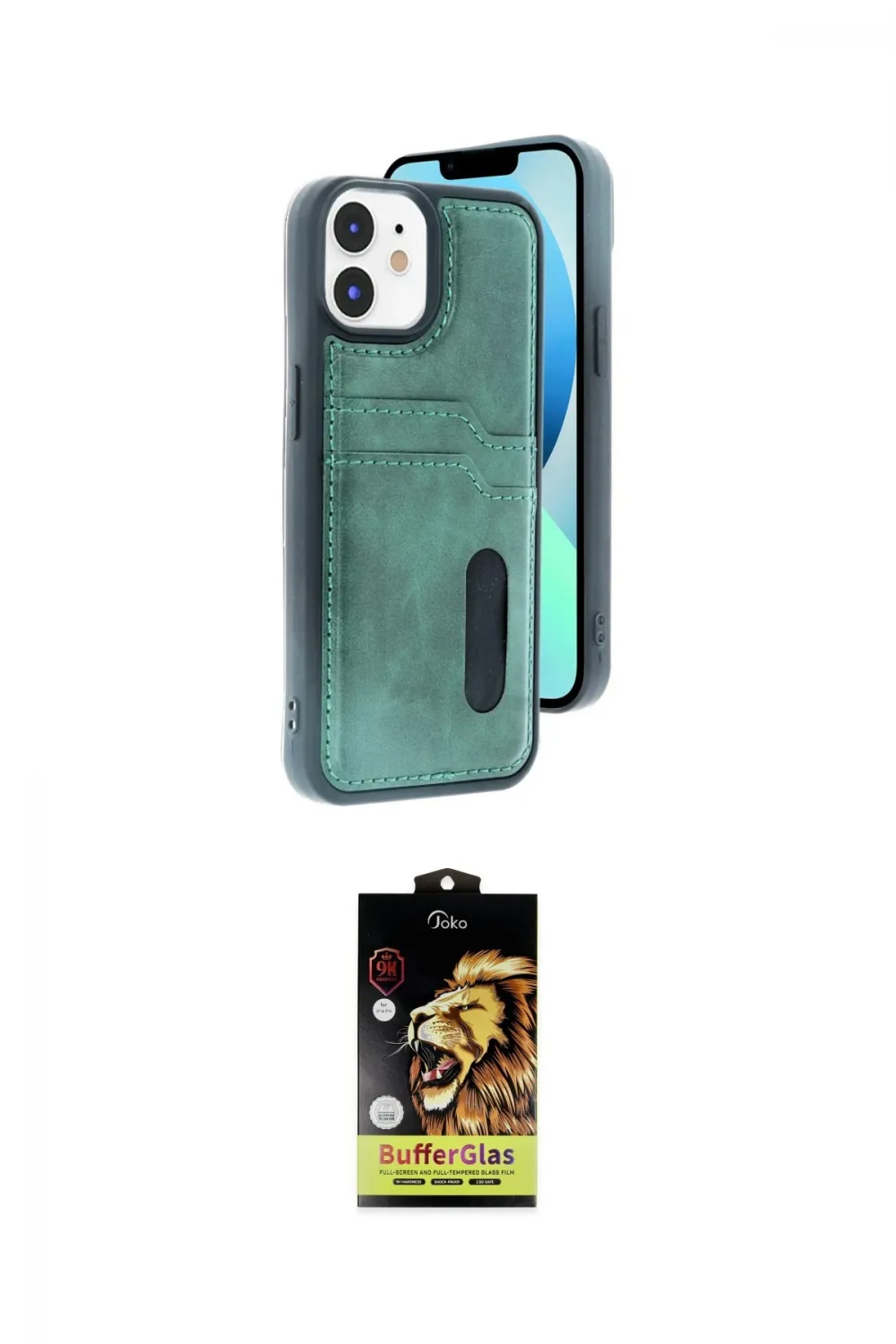 ieg™ iPhone 11 Kılıf Yörünge Işık Serisi - Siyah Buffer Cam Ekran Koruyucu