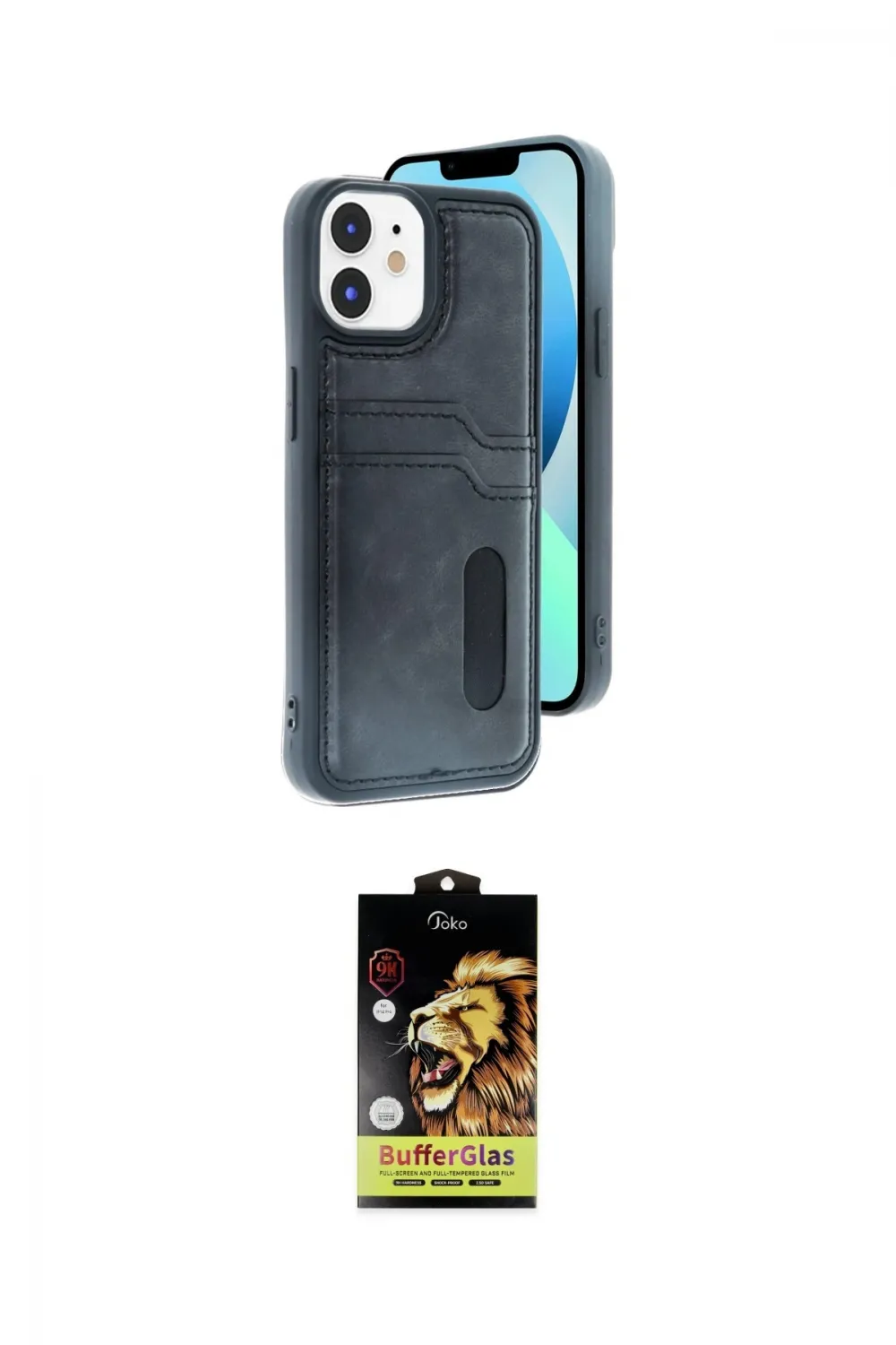 ieg™ iPhone 11 Kılıf Yörünge Işık Serisi - Siyah Buffer Cam Ekran Koruyucu