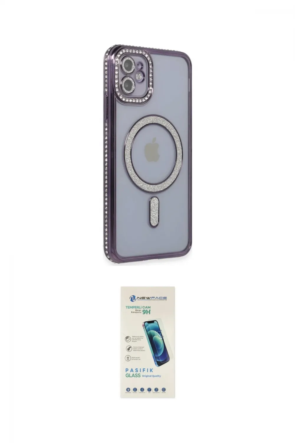 ieg™ iPhone 11 Kılıf Zirve Doku Prime - Şeffaf Pasifik Cam Ekran Koruyucu