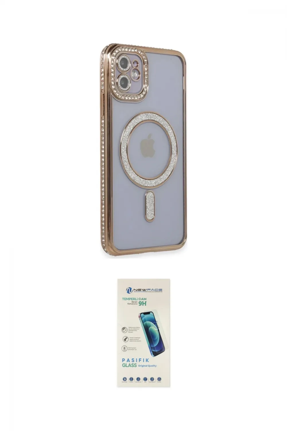 ieg™ iPhone 11 Kılıf Zirve Doku Prime - Şeffaf Pasifik Cam Ekran Koruyucu