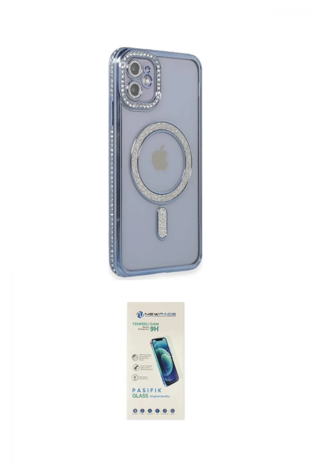 ieg™ iPhone 11 Kılıf Zirve Doku Prime - Şeffaf Pasifik Cam Ekran Koruyucu