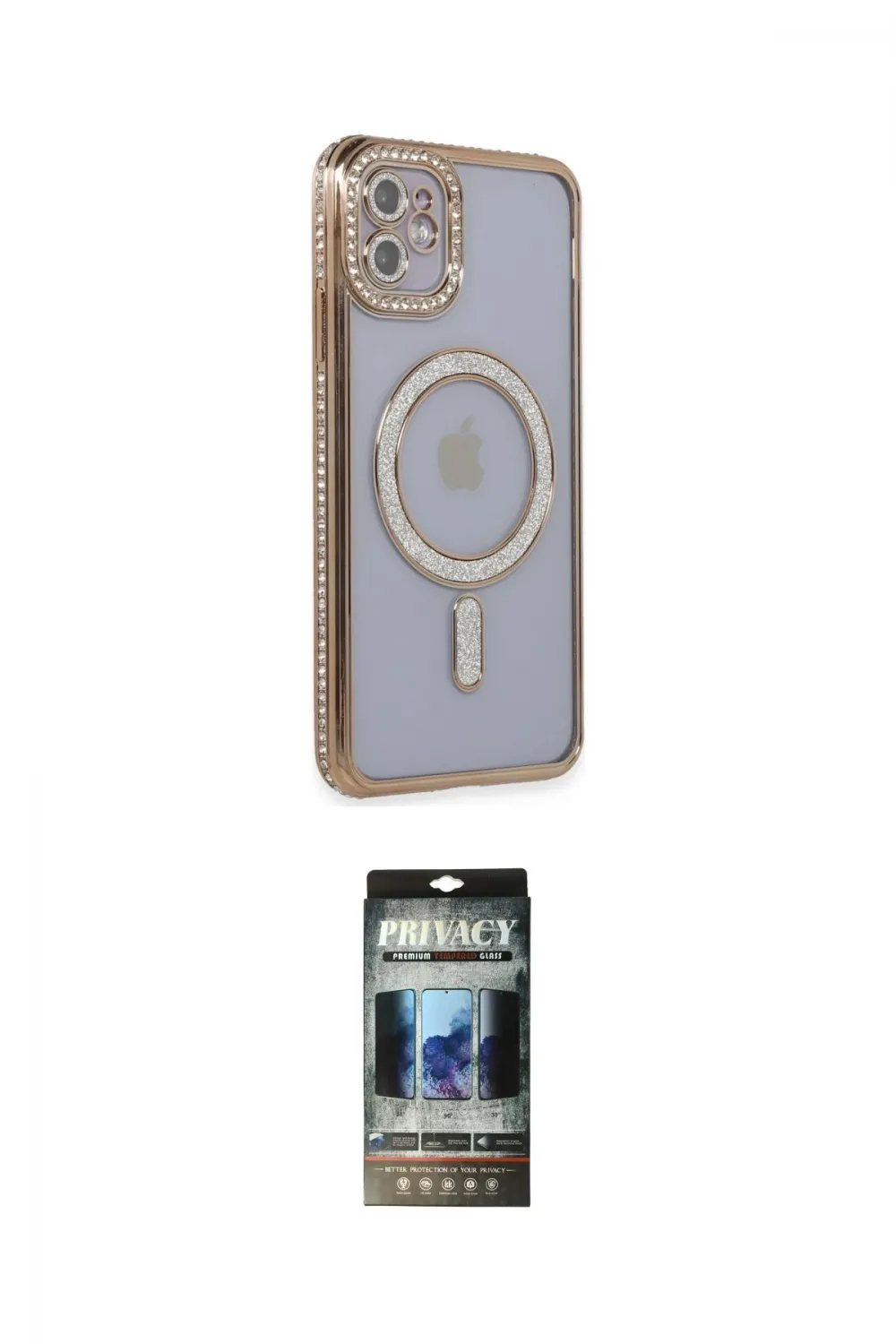 ieg™ iPhone 11 Kılıf Zirve Doku Prime - Siyah 34D Hayalet Izgaralı Cam