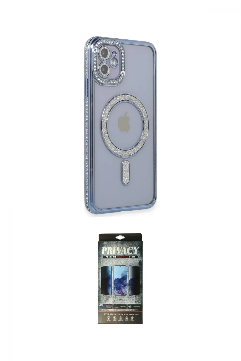 ieg™ iPhone 11 Kılıf Zirve Doku Prime - Siyah 34D Hayalet Izgaralı Cam