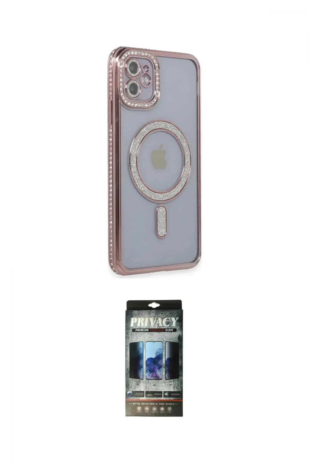 ieg™ iPhone 11 Kılıf Zirve Doku Prime - Siyah 34D Hayalet Izgaralı Cam