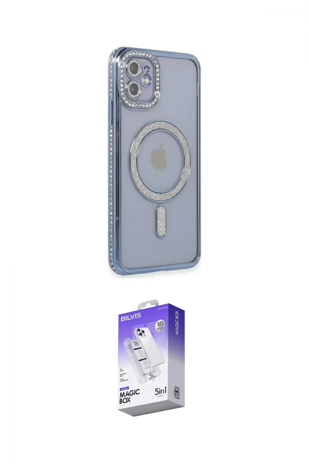 ieg™ iPhone 11 Kılıf Zirve Doku Prime - Siyah Bilvis 5in1 3D Magic Cam Ekran Koruyucu