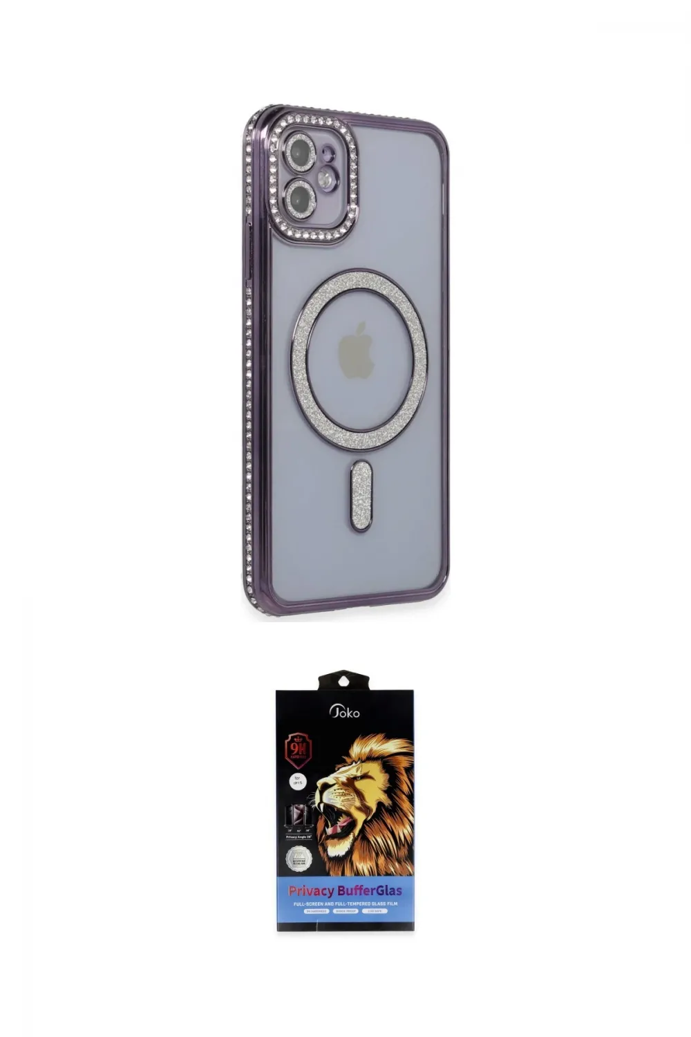 ieg™ iPhone 11 Kılıf Zirve Doku Prime - Siyah Buffer Hayalet Cam Ekran Koruyucu