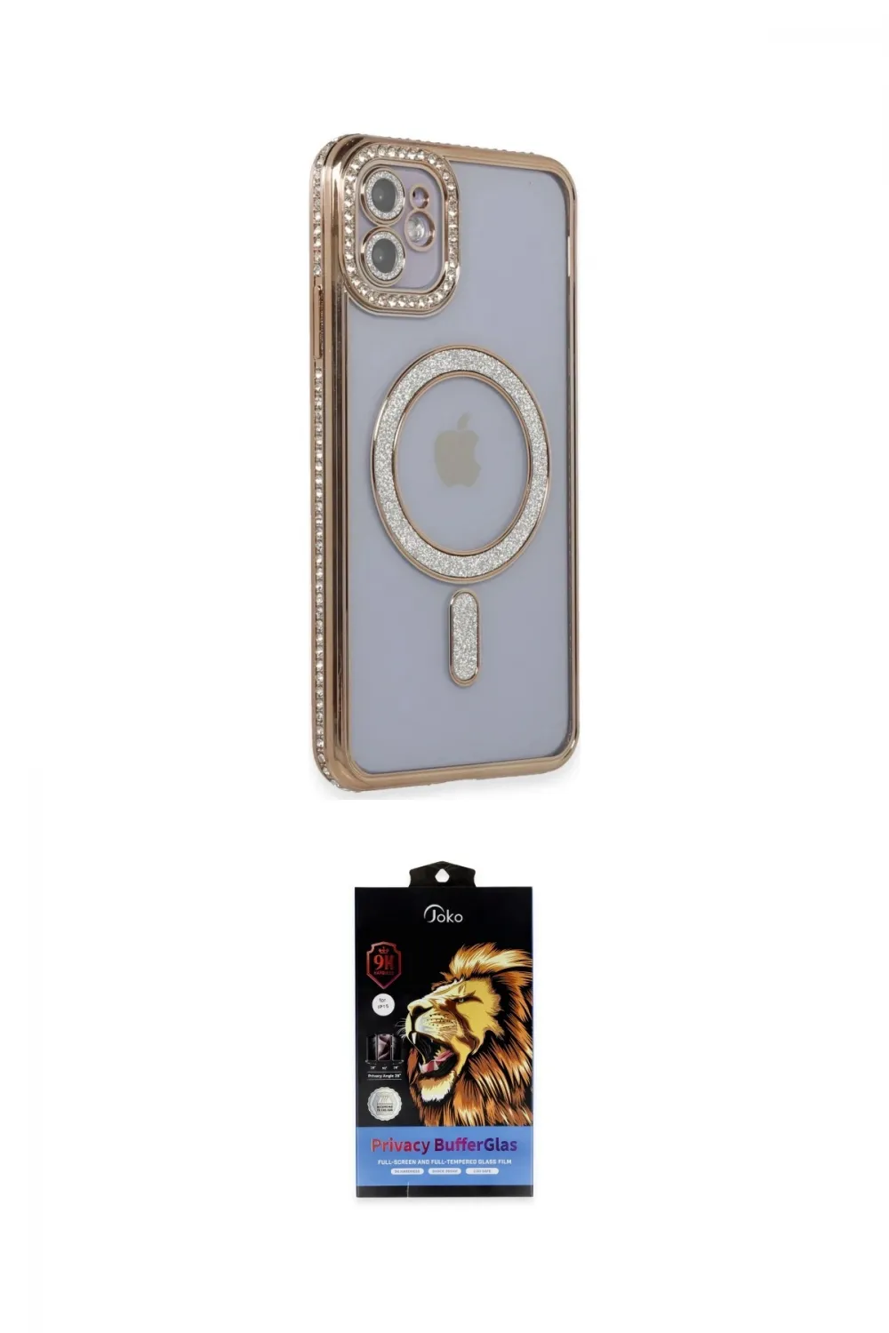 ieg™ iPhone 11 Kılıf Zirve Doku Prime - Siyah Buffer Hayalet Cam Ekran Koruyucu