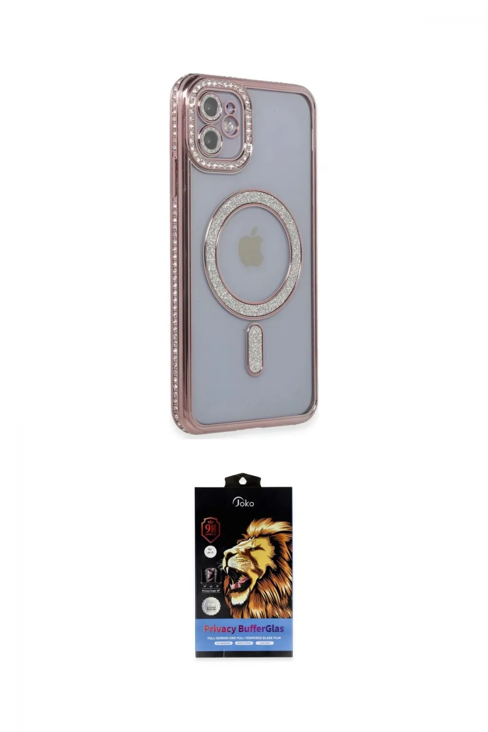 ieg™ iPhone 11 Kılıf Zirve Doku Prime - Siyah Buffer Hayalet Cam Ekran Koruyucu