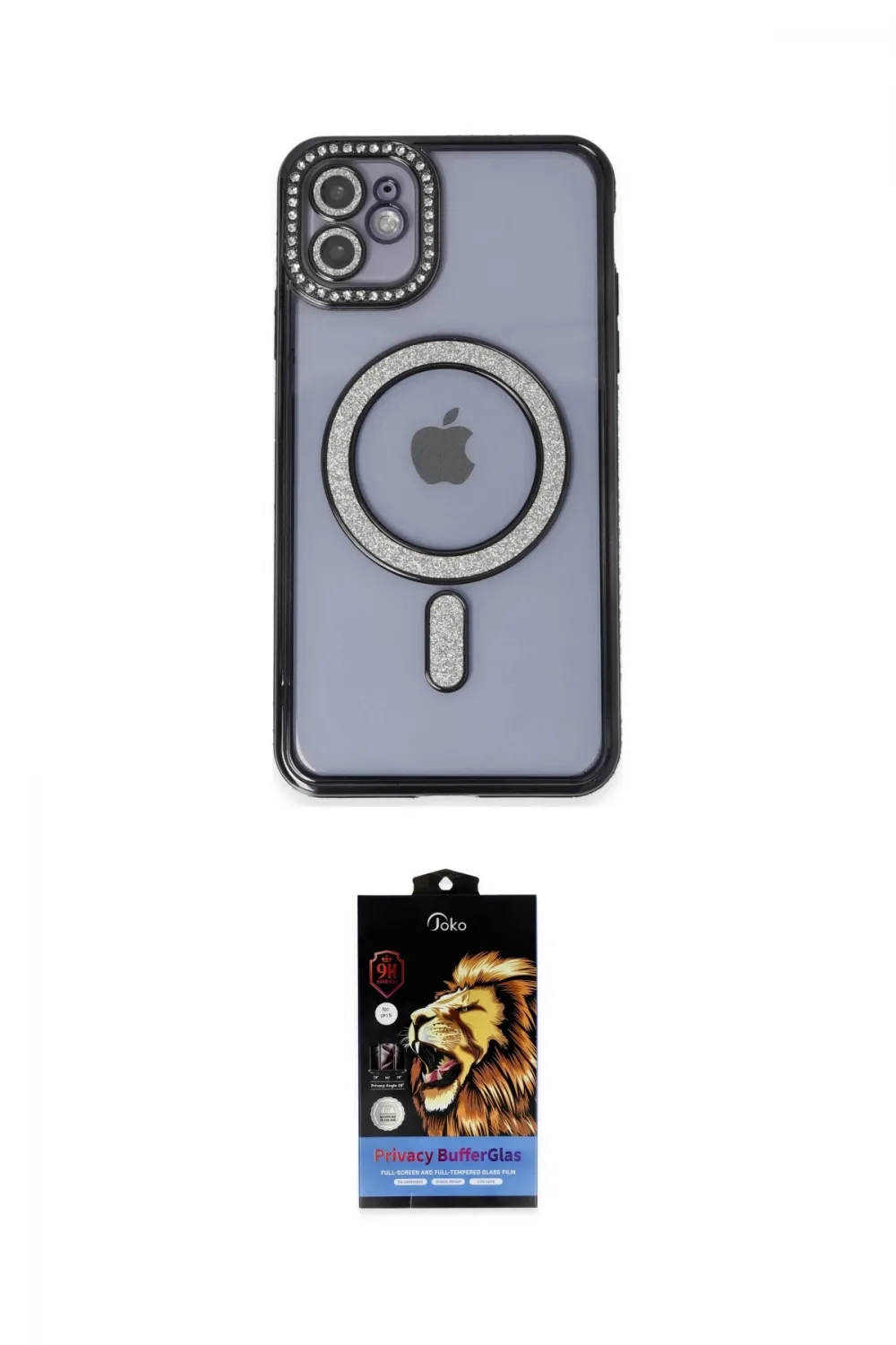 ieg™ iPhone 11 Kılıf Zirve Doku Prime - Siyah Buffer Hayalet Cam Ekran Koruyucu