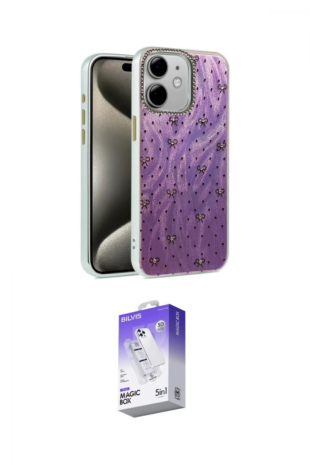 ieg™ iPhone 11 Kılıf Zirve Modern Prime - Siyah Bilvis 5in1 3D Magic Cam Ekran Koruyucu