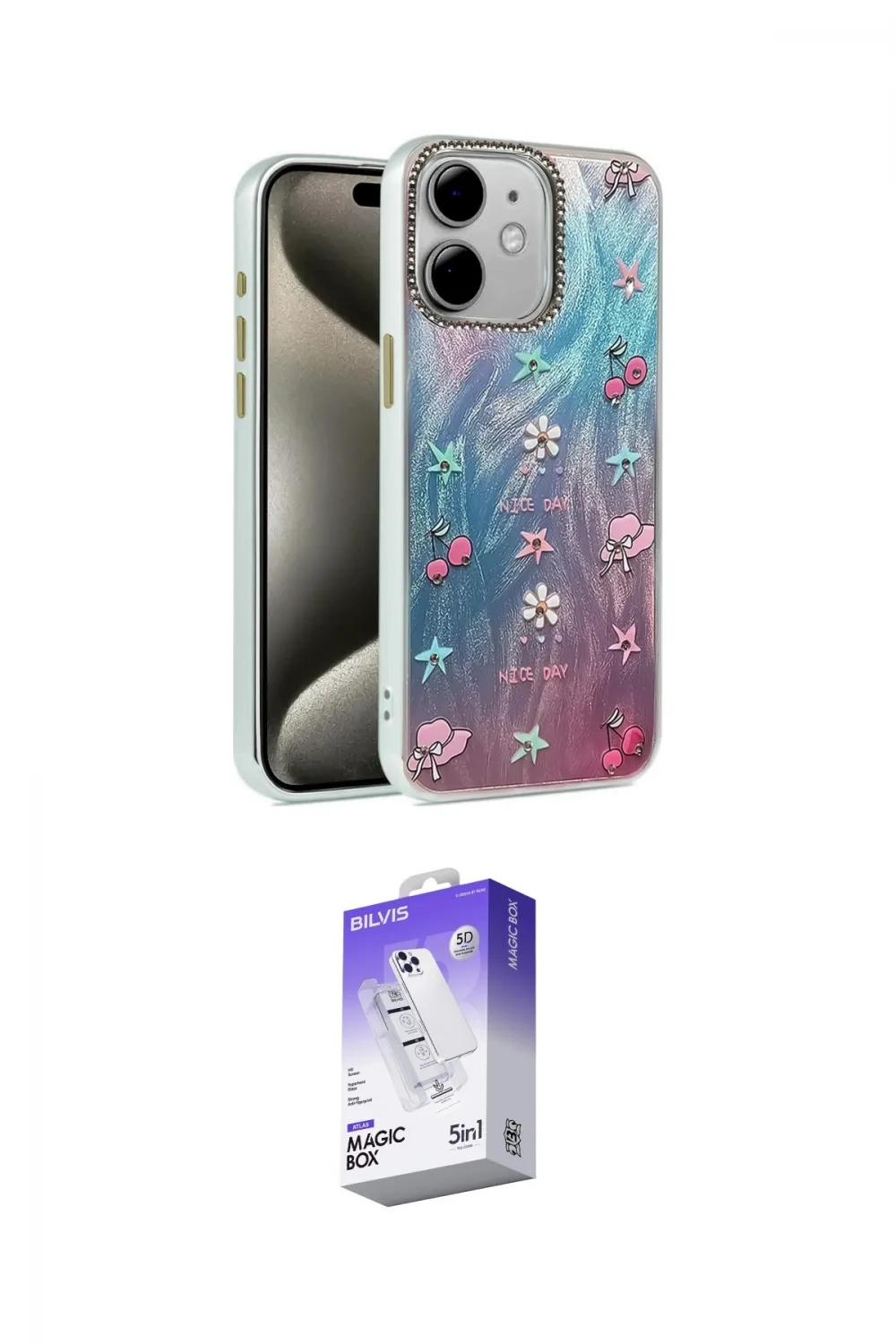 ieg™ iPhone 11 Kılıf Zirve Modern Prime - Siyah Bilvis 5in1 3D Magic Cam Ekran Koruyucu